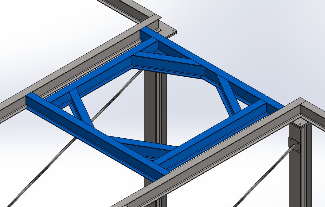 Alternate view of the reactor support sub-frame.