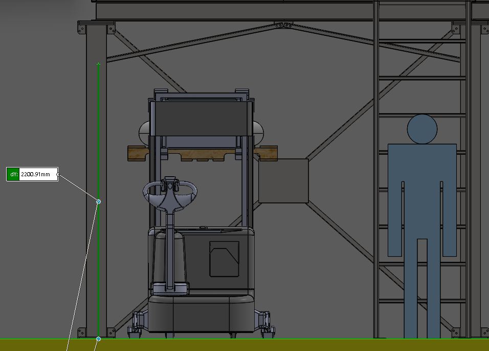 Steel platform assembly supporting three reactors, finite-element model, general arrangement.