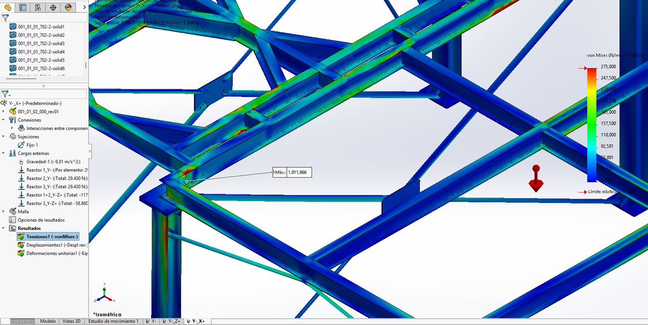 G+X von Mises stress, second view.